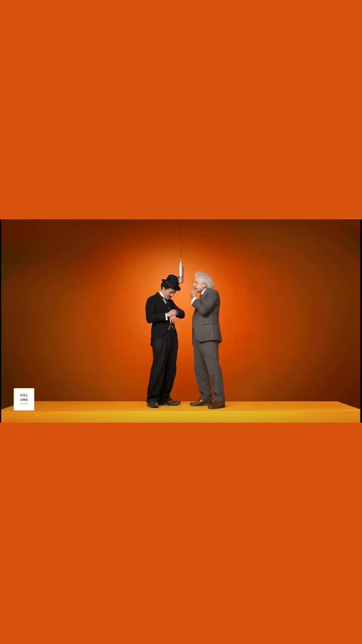 Retro Film Duo in the orange Hotel Lobby studio