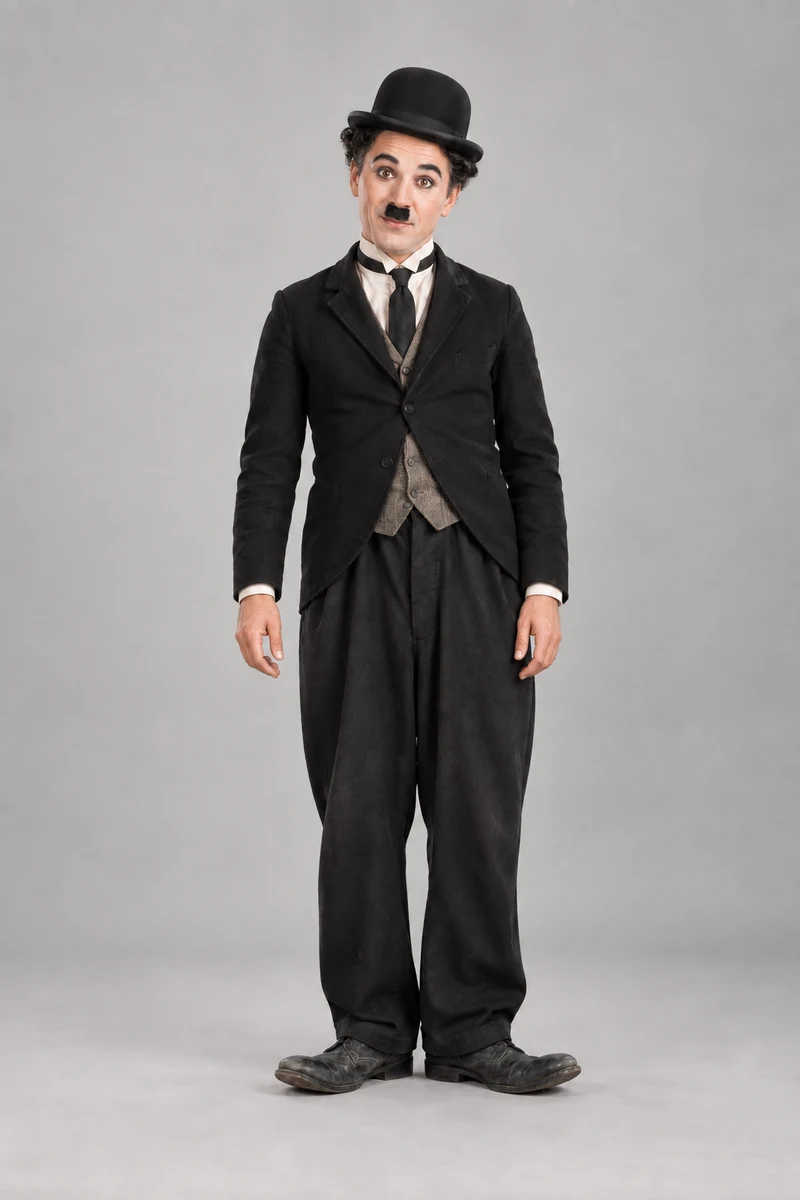 Silent-era comic reference for the left performer
